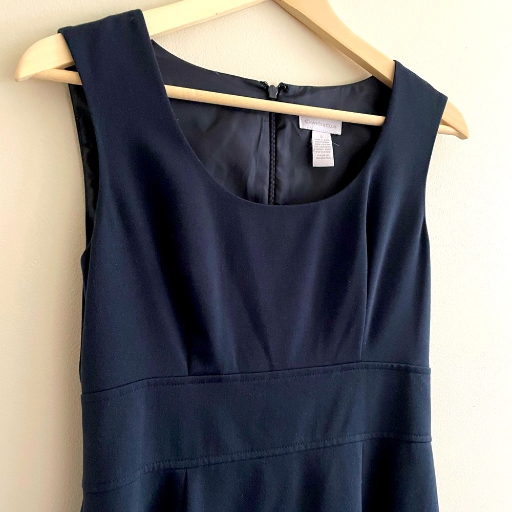 Sleeveless Navy Dress